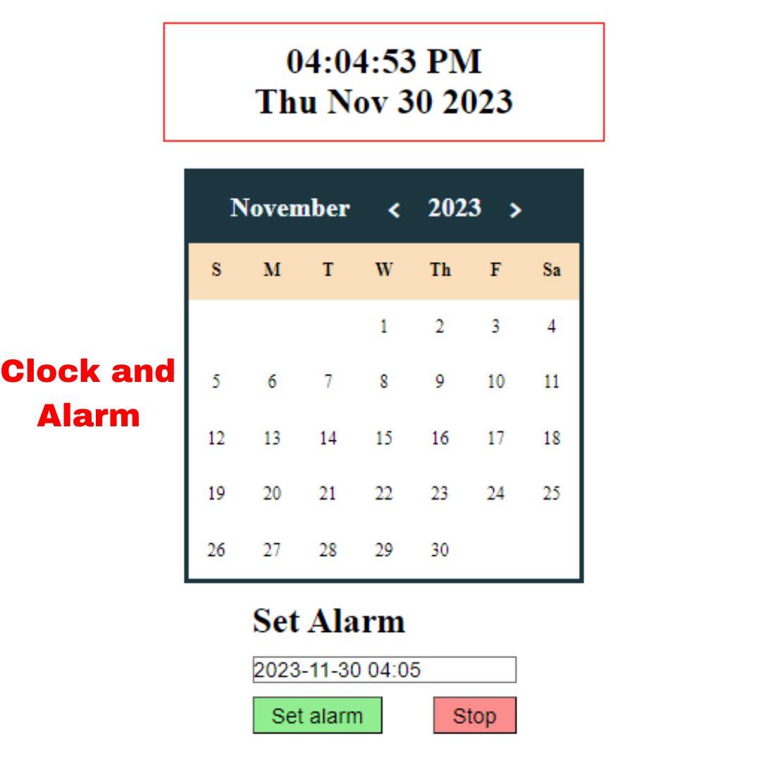 Crafting Custom Alarm and Clock Interfaces using HTML, CSS, and JavaScript